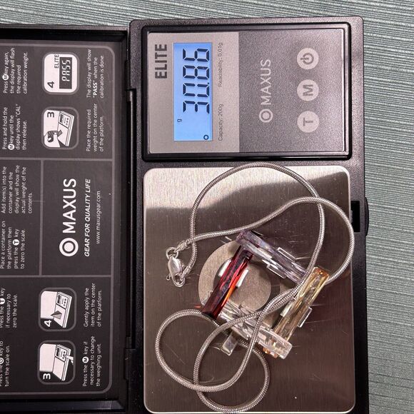 Estate 925 Sterling Multicolor Geometric Bars Cubic Zirconia Pendant Necklace - Picture 11 of 11